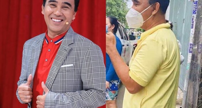 MC Quyền Linh tất bật đi cứu trợ, bức ảnh mặc áo trái ra đường gây “sốt”