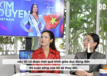 Kim Duyên tự tin giới thiệu dự án giáo dục và hỗ trợ nữ sinh đồng bằng Sông Cửu Long