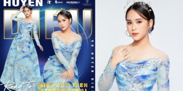 Hoa hậu Bella Vũ Huyền Diệu là thí sinh được chọn mặc trang phục dạ hội về môi trường tại “Miss Eco Teen International”