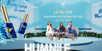 Hoa khôi Nam Em rạng rỡ tại sự kiện ra mắt bộ đôi dưỡng tóc của mỹ phẩm Humnile