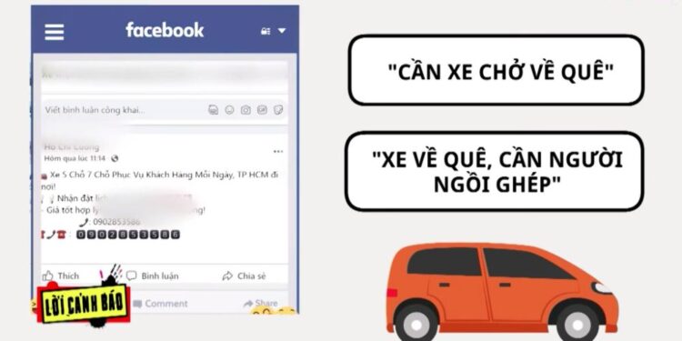 Cẩn trọng với lừa đảo núp bóng đi xe ghép về quê Tết