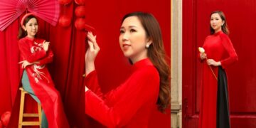 Á hậu “Hoa hậu Doanh nhân Môi trường” khoe dáng thướt tha trong tà áo dài đón Tết Nguyên đán