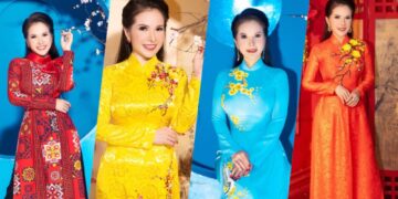 Hoa hậu Lê Thanh Thúy khoe sắc với áo dài rực rỡ