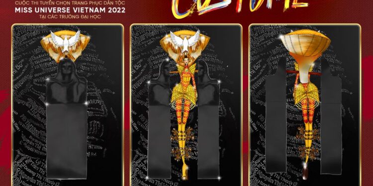 Ấn tượng các bài thi của sinh viên đến từ 06 trường Đại học cho Cuộc thi thiết kế trang phục dân tộc cho Hoa hậu Hoàn vũ Việt Nam 2022