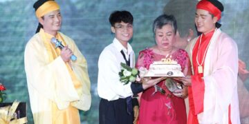 NSUT Trịnh Kim Chi, NSUT Hạnh Thúy, NS Ngọc Huyền, Thy Nhung chúc mừng NS Hòa Hiệp,  Bá Thắng ra mắt dự án Kiếp Nhân sinh