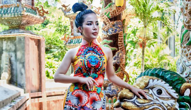 Người đẹp Đỗ Ngọc Hà nền nã với áo dài quảng bá du lịch Quảng Ngãi