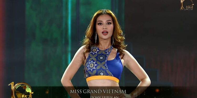 Phần thi “cực cháy” của Đoàn Thiên Ân trong đêm bán kết Miss Grand International 2022