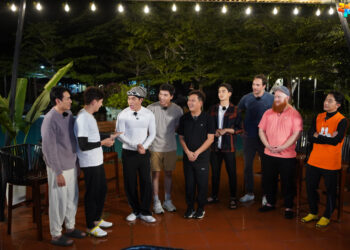 Trong bữa tiệc Giáng sinh, khán giả chứng kiến một tiết mục đầy bất ổn từ bộ ba Ngô Kiến Huy –Will Courageux – HIEUTHUHAI