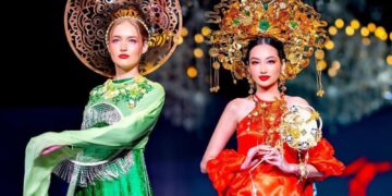 Ngọc Quyên, Trúc Diễm tỏa sáng trong BST Rực Rỡ Phương Đông của NTK Ngô Nhật Huy tại Mỹ