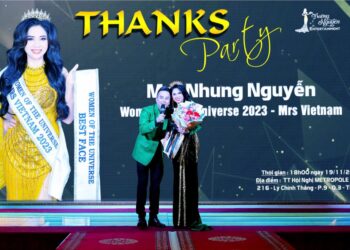 Hoa hậu Nhung Nguyễn tổ chức Thanks Party mừng thành tích tại Woman of The Universe 2023