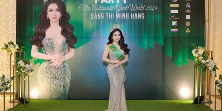 Doanh nhân Đặng Thị Minh Hằng lộng lẫy đăng quang Hoa hậu Đại sứ – Mrs Great World 2024