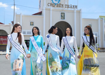 Dàn thí sinh Miss Cosmo 2024 lần đầu thả dáng với áo dài và nón lá truyền thống Việt Nam