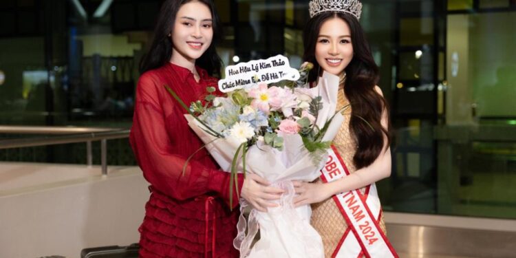 Á hậu 1 Đỗ Hà Trang rạng rỡ khi lên đường đi thi The Miss Globe 2024