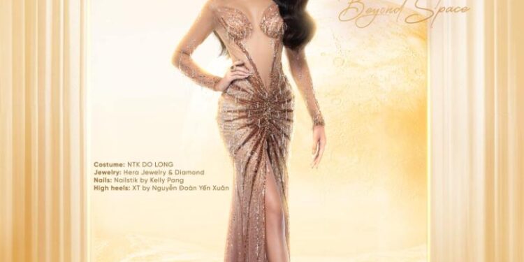 Hoa hậu Bùi Xuân Hạnh  sẵn sàng chinh phục vương miện Miss Cosmo 2024 cùng “siêu phẩm” dạ hội kiêu sa đến từ NTK Đỗ Long