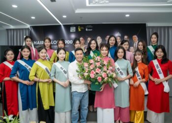 Thí sinh Hoa hậu Di sản Áo dài Việt Nam 2024 giao lưu cùng nhà tài trợ vàng 1900 Hair Salon