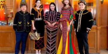 CEO Phạm Kim Dung cùng 2 Thanh Thuỷ, Bảo Ngọc diện áo dài truyền thống dự sự kiện tại Malaysia