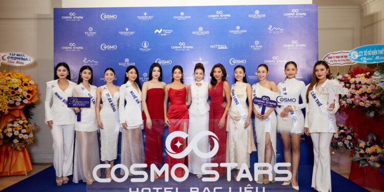 Dàn hoa hậu, á hậu dự khai trương Cosmo Stars Hotel Bạc Liêu