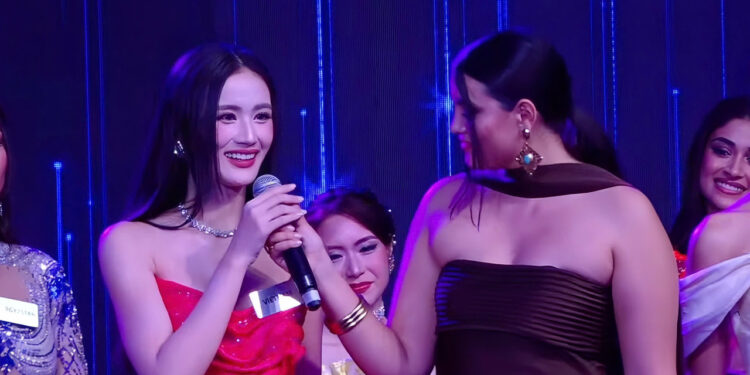 Hoa hậu Ý Nhi diện trang phục lấy cảm hứng từ hoa sen thi Top Model tại Miss World   