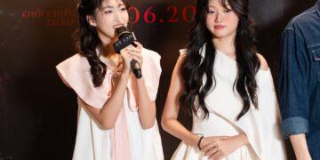 Mai Mỹ Ngân – Mai Cát Vi khoe nhan sắc chuẩn nàng thơ tại họp báo phim Út Lan: Oán linh giữ của