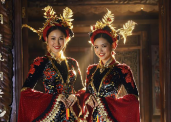  Đoàn Hồng Trang và Hiền Trang đài các kiêu sa trong thiết kế Nguyễn Dũng qua góc máy Thái Nhàn