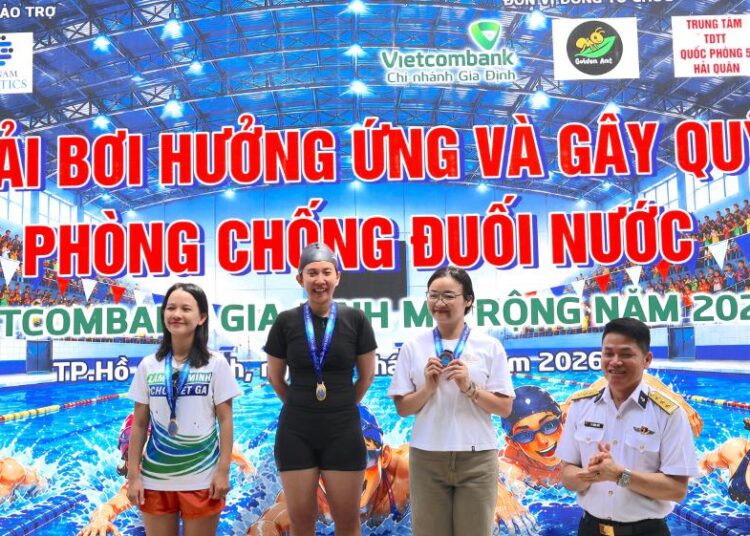  Quỹ Kiến Vàng kết nối cộng đồng vì trẻ em an toàn dưới nước qua giải bơi Vietcombank Gia Định mở rộng 2026